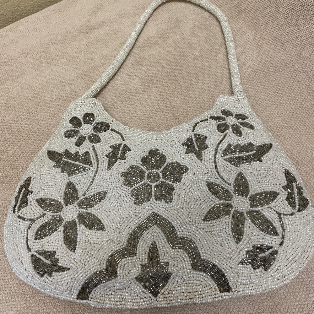 Handmade beaded evening handbag